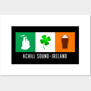 Achill Sound Ireland, Gaelic - Irish Flag Posters and Art